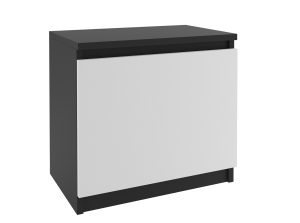 Nočný stolík Belini čierny / biely  Výrobca SI SN1/0/B/W/0/0