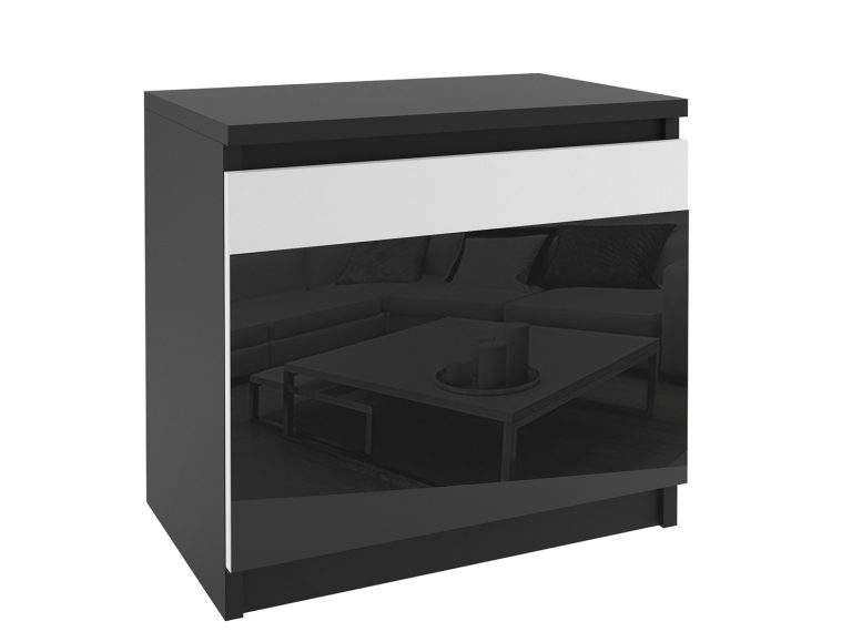Nočný stolík Belini čierny Výrobca SI SN1/0/B/W/B/0