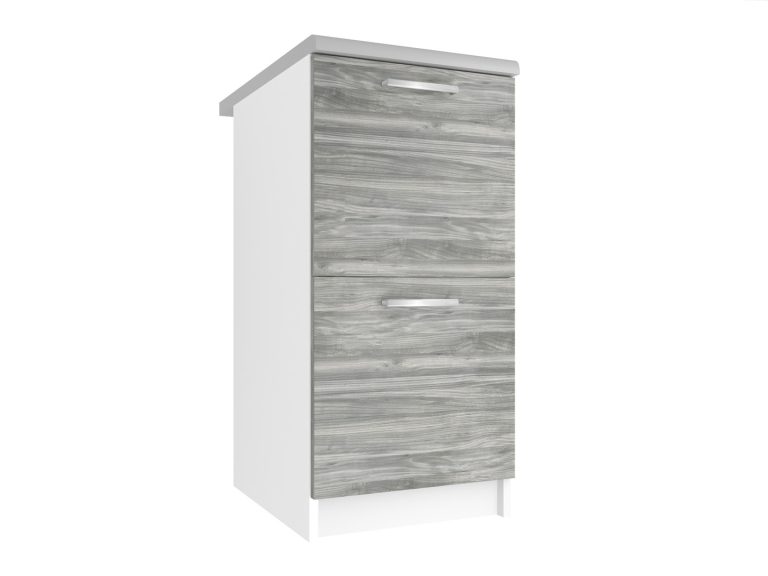 Kuchynská skrinka Belini spodná so zásuvkami 40 cm šedý antracit Glamour Wood s pracovnou doskou Výrobca TOR SD2-40/0/WT/GW/0/E
