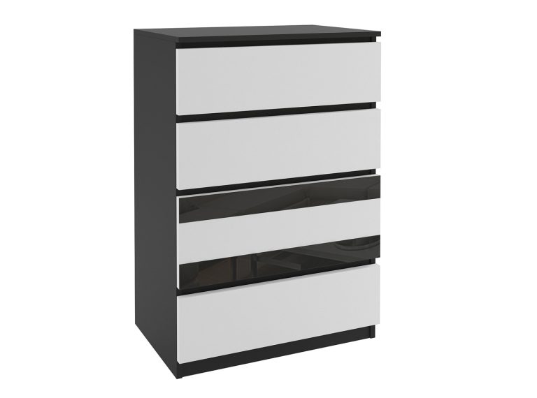 Komoda 51 Belini čierny / biely Výrobca MH KOM1/1/B/W/B/0