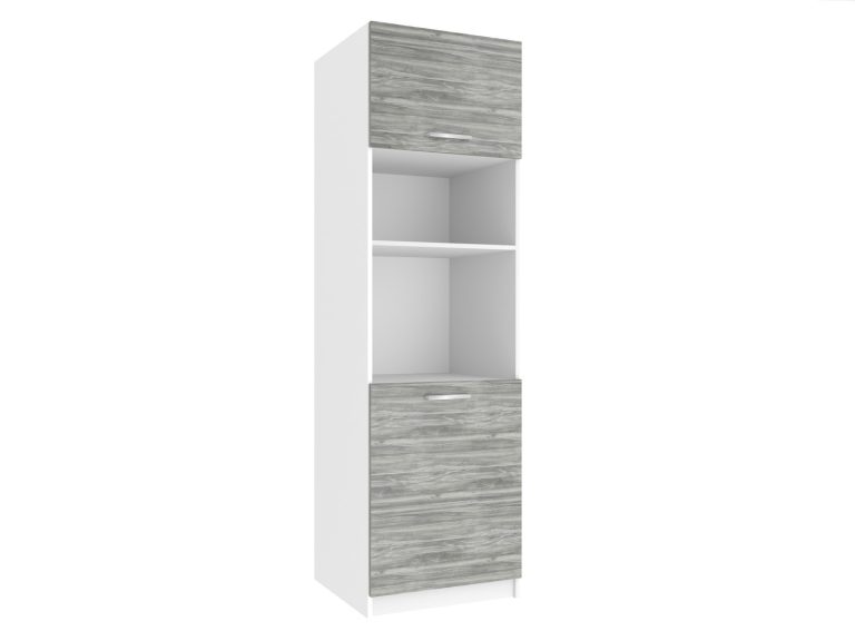 Vysoká kuchynská skrinka Belini pre vstavanú rúru 60 cm šedý antracit Glamour Wood Výrobca TOR SSP60/0/WT/GW/0/E
