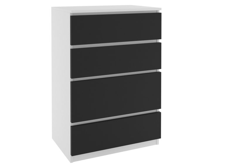 Komoda 76 Belini biely  / čierny Výrobca SI KOM1/1/W/B/0/0