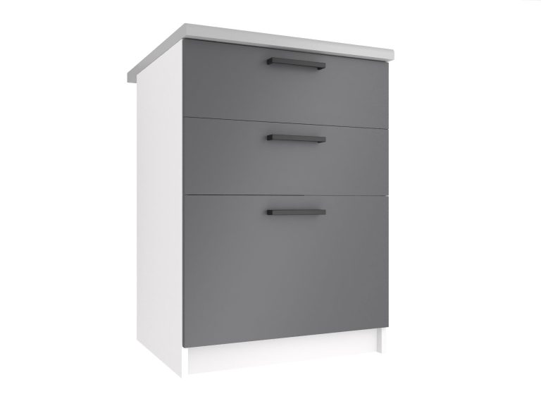 Kuchynská skrinka Belini spodná so zásuvkami 60 cm šedý mat bez pracovnej dosky Výrobca TOR SDSZ60/1/WT/SR/0/B1
