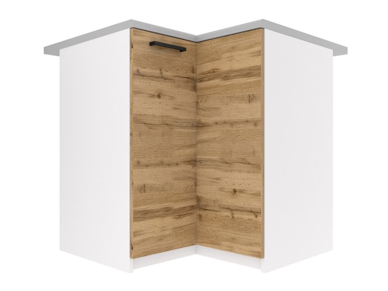 Kuchynská skrinka Belini spodná rohová 90 cm šedý antracit Glamour Wood bez pracovnej dosky Výrobca TOR SNP90/2/WT/DW/BB/B1