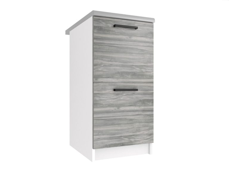 Kuchynská skrinka Belini spodná so zásuvkami 40 cm šedý antracit Glamour Wood s pracovnou doskou Výrobca TOR SD2-40/0/WT/GW/0/B1
