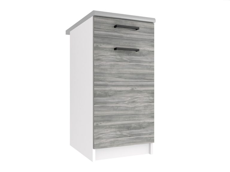 Kuchynská skrinka Belini spodná so zásuvkami 40 cm šedý antracit Glamour Wood s pracovnou doskou Výrobca TOR SDSZ1-40/1/WT/GW/0/B1
