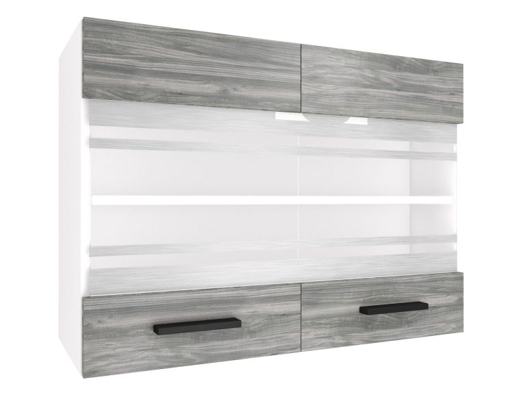 Kuchynská skrinka Belini horná 80 cm šedý antracit Glamour Wood Výrobca TOR SGW80/3/WT/GW1/0/B1