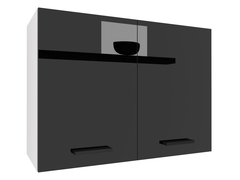Kuchynská skrinka Belini horná 80 cm čierny lesk Výrobca INF SG80/2/WT/B/0/B1
