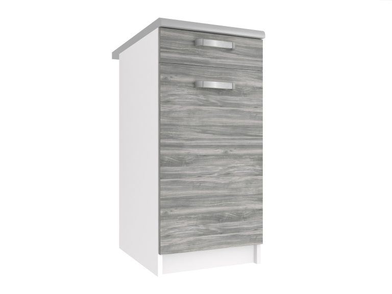 Kuchynská skrinka Belini spodná so zásuvkami 40 cm šedý antracit Glamour Wood bez pracovnej dosky Výrobca TOR SDSZ1-40/0/WT/GW1/BB/U