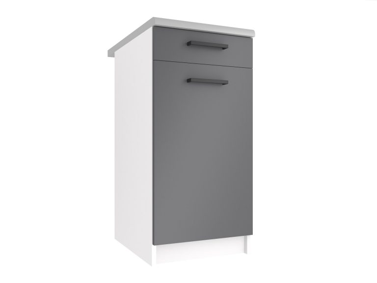 Kuchynská skrinka Belini spodná so zásuvkami 40 cm šedý mat bez pracovnej dosky Výrobca TOR SDSZ1-40/1/WT/SR/BB/B1