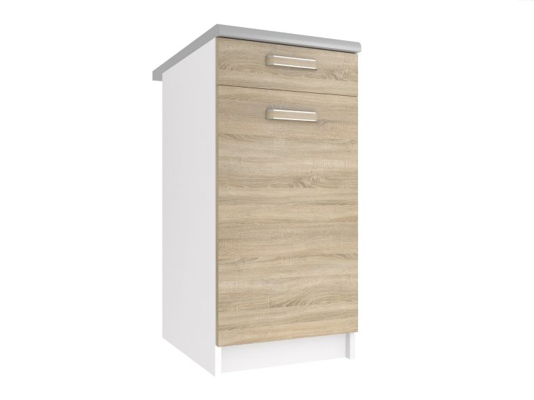 Kuchynská skrinka Belini spodná so zásuvkami 40 cm dub sonoma s pracovnou doskou Výrobca TOR SDSZ1-40/1/WT/DS/0/F
