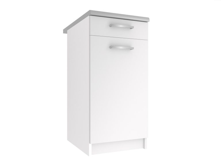Kuchynská skrinka Belini spodná so zásuvkami 40 cm biely mat  s pracovnou doskou Výrobca TOR SDSZ1-40/1/WT/WT/0/E
