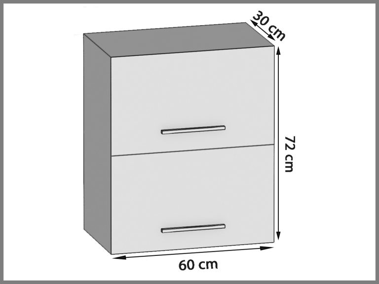 Kuchynská skrinka Belini horná 60 cm biely mat Výrobca TOR SGP2-60/1/WT/WT/0/U
