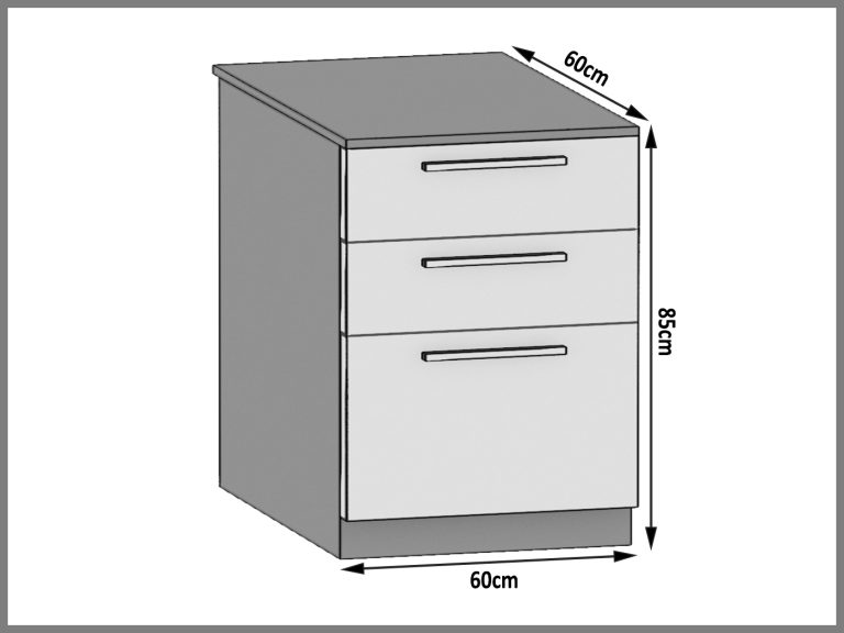 Kuchynská skrinka Belini spodná so zásuvkami 60 cm eben kráľovský bez pracovnej dosky Výrobca TOR SDSZ60/0/WT/HK/BB/T