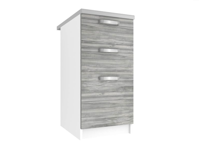Kuchynská skrinka Belini spodná so zásuvkami 40 cm šedý antracit Glamour Wood s pracovnou doskou Výrobca TOR SDSZ40/0/WT/GW/0/U
