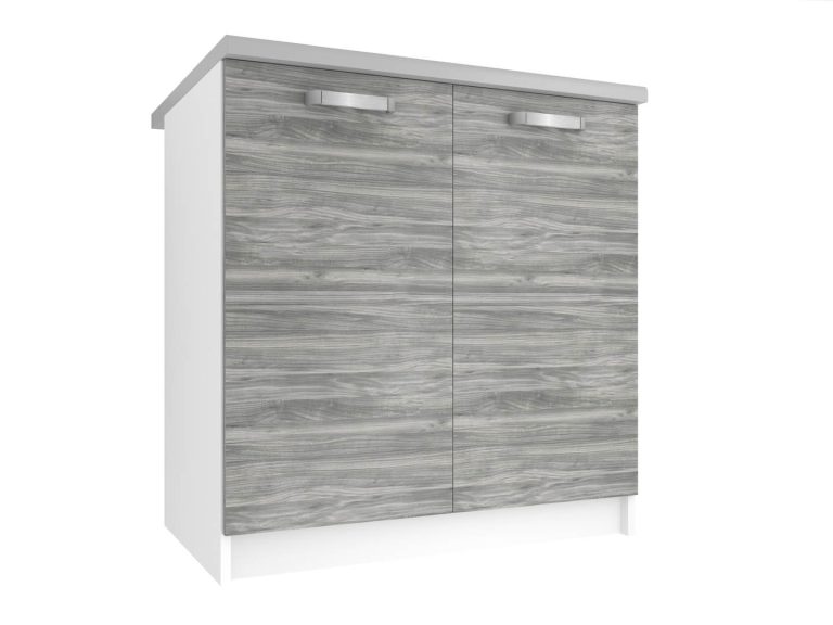 Kuchynská skrinka Belini spodná 80 cm šedý antracit Glamour Wood s pracovnou doskou Výrobca TOR SD80/0/WT/GW/0/U
