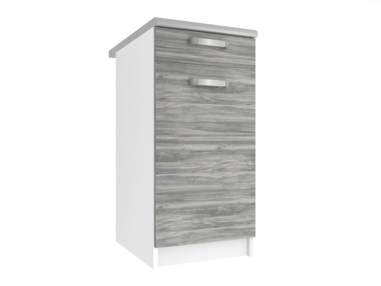 Kuchynská skrinka Belini spodná so zásuvkami 40 cm šedý antracit Glamour Wood s pracovnou doskou Výrobca TOR SDSZ1-40/1/WT/GW/0/U
