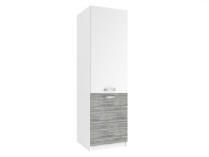 Vysoká kuchynská skrinka Belini pre vstavanú chladničku 60 cm biely mat / šedý antracit Glamour Wood Výrobca TOR SSL60/1/WT/WTGW/0/U
