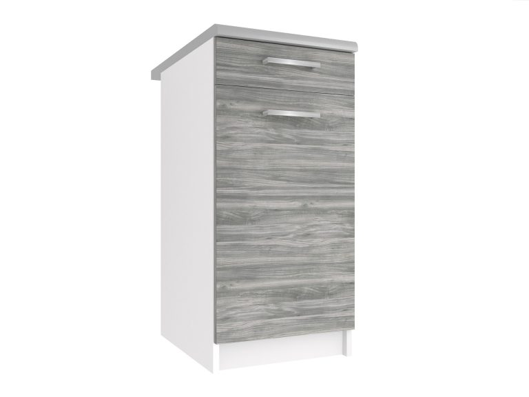 Kuchynská skrinka Belini spodná so zásuvkami 40 cm šedý antracit Glamour Wood s pracovnou doskou Výrobca TOR SDSZ1-40/1/WT/GW/0/E
