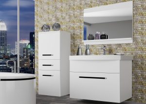 Kúpeľňový nábytok Belini biely mat + umývadlo + zrkadlo Výrobca ROD M 2/0/W/W/0/ZW