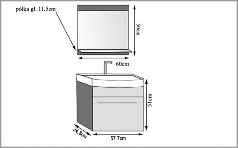 Kúpeľňový nábytok Belini eben kráľovský / biely mat + umývadlo + zrkadlo Výrobca ROD M 1/0/W/HKW/0/ZW