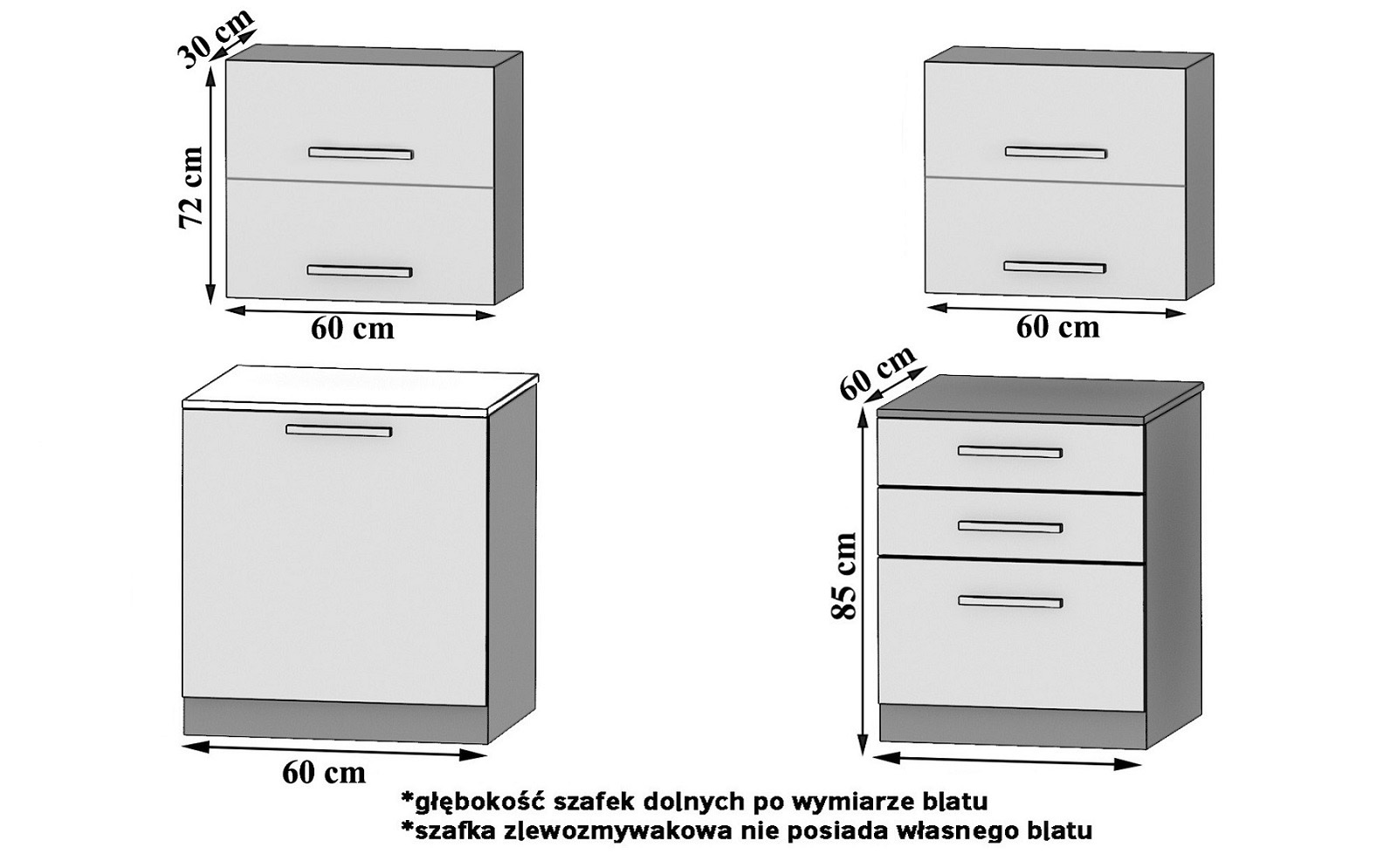 Kuchynská linka Belini 120 cm čierny lesk / šedý antracit Glamour Wood s pracovnou doskou Eleganta2 Výrobca INF ELEGANTA2/2/WT/BGW1B/0/B1