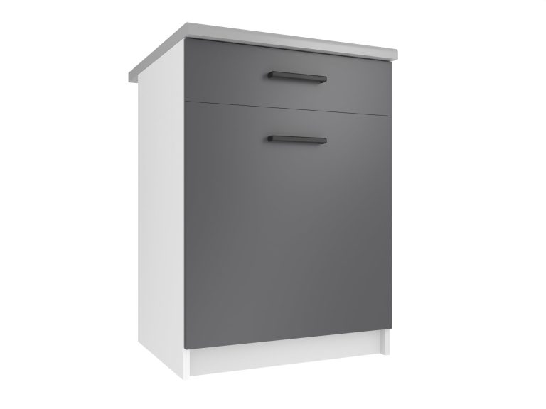 Kuchynská skrinka Belini spodná so zásuvkami 60 cm šedý mat bez pracovnej dosky Výrobca TOR SDSZ1-60/0/WT/SR/BB/B1