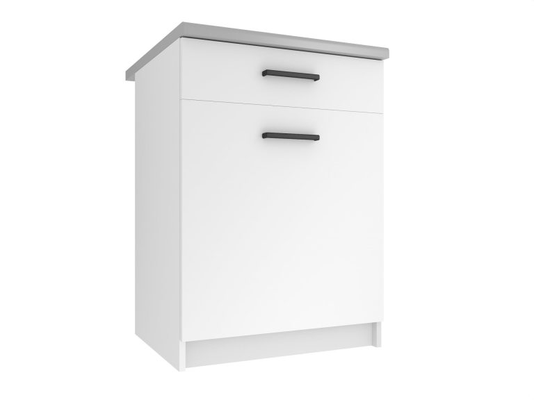 Kuchynská skrinka Belini spodná so zásuvkami 60 cm biely mat s pracovnou doskou Výrobca TOR SDSZ1-60/0/WT/WT/0/B1
