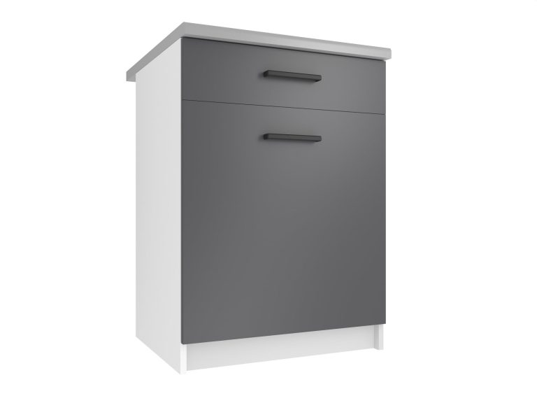 Kuchynská skrinka Belini spodná so zásuvkami 60 cm šedý mat s pracovnou doskou Výrobca TOR SDSZ1-60/0/WT/SR/0/B1
