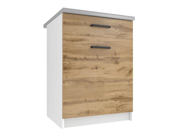Kuchynská skrinka Belini spodná so zásuvkami 60 cm dub wotan s pracovnou doskou Výrobca TOR SDSZ1-60/0/WT/DW/0/B1
