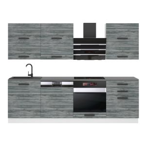 Kuchynská linka Belini Premium Full Version 240 cm šedý antracit Glamour Wood s pracovnou doskou MADISON Výrobca