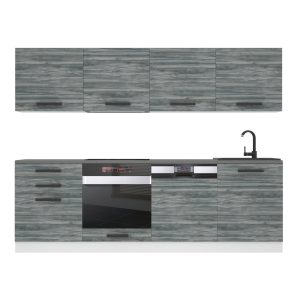  Kuchynská linka Belini Premium Full Version 240 cm šedý antracit Glamour Wood s pracovnou doskou  ALICE Výrobca