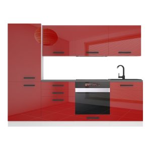  Kuchynská linka Belini Premium Full Version 240 cm červený lesk s pracovnou doskou SANDY Výrobca