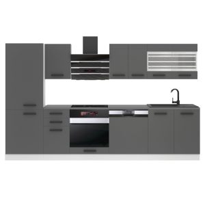 Kuchynská linka Belini Premium Full Version 300 cm šedý mat s pracovnou doskou CINDY Výrobca
