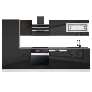 Kuchynská linka Belini Premium Full Version 300 cm čierny lesk s pracovnou doskou CINDY Výrobca