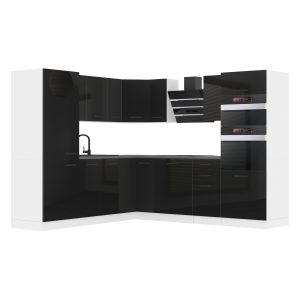 Kuchynská linka Belini Premium Full Version 480 cm čierny lesk s pracovnou doskou STACY Výrobca