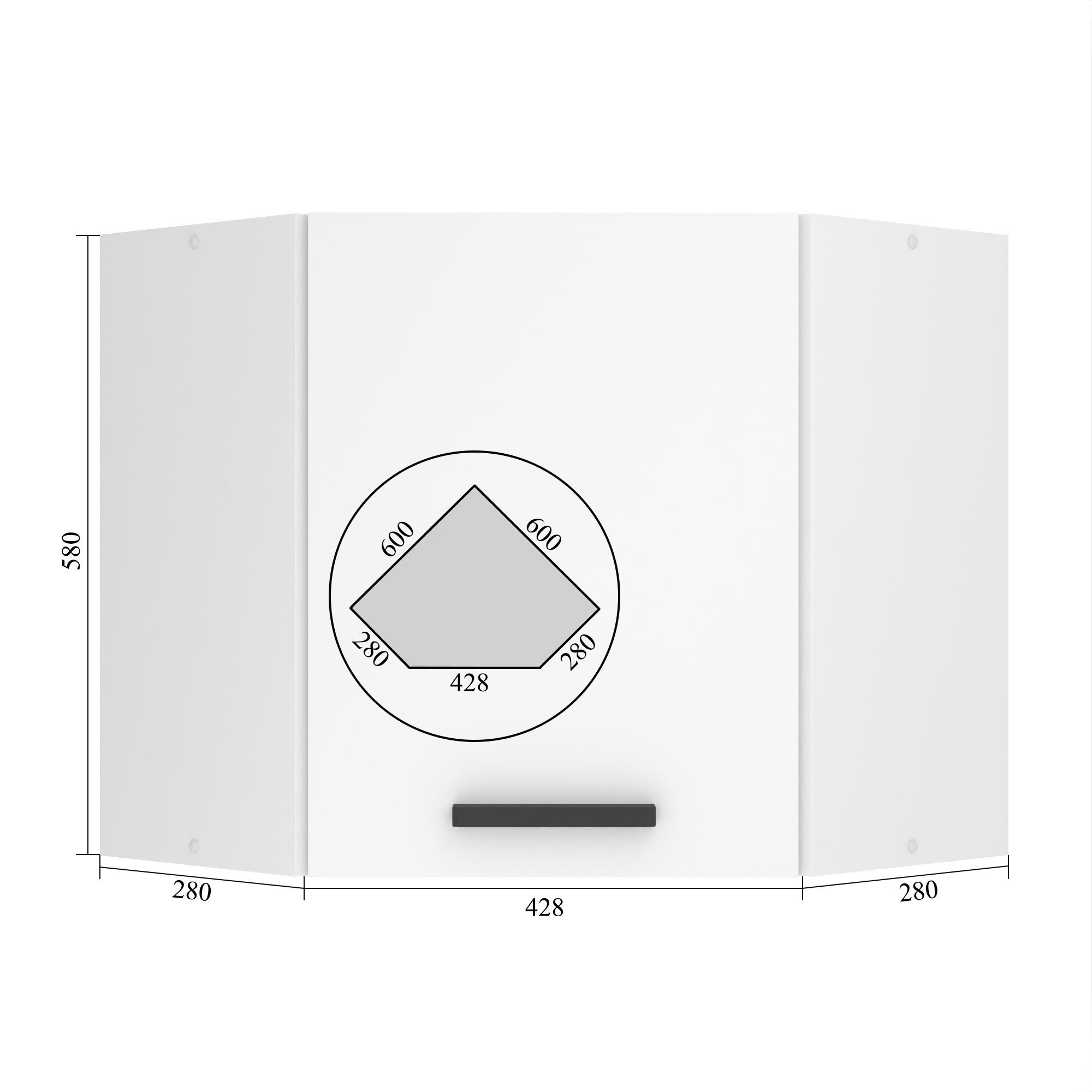 Kuchynská skrinka Belini Premium Full Version horná rohová 60 cm dub wotan Výrobca