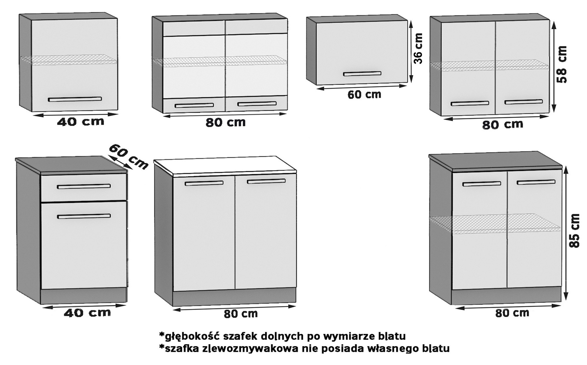Kuchynská linka Belini 260 cm dub wotan s pracovnou doskou Justyna Výrobca TOR JUSTYNA/2/WT/DW/0/B1