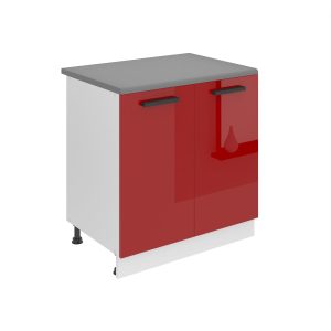 Kuchynská skrinka Belini Premium Full Version spodná 80 cm červený lesk s pracovnou doskou Výrobca
