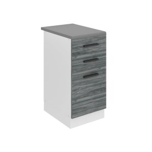 Kuchynská skrinka Belini Premium Full Version spodná so zásuvkami 40 cm šedý antracit Glamour Wood s pracovnou doskou Výrobca