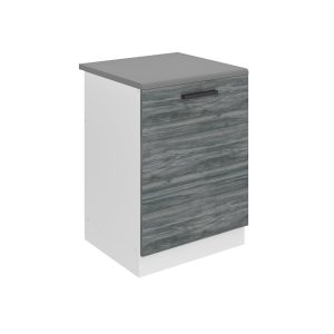 Kuchynská skrinka Belini Premium Full Version drezová 60 cm šedý antracit Glamour Wood s pracovnou doskou Výrobca