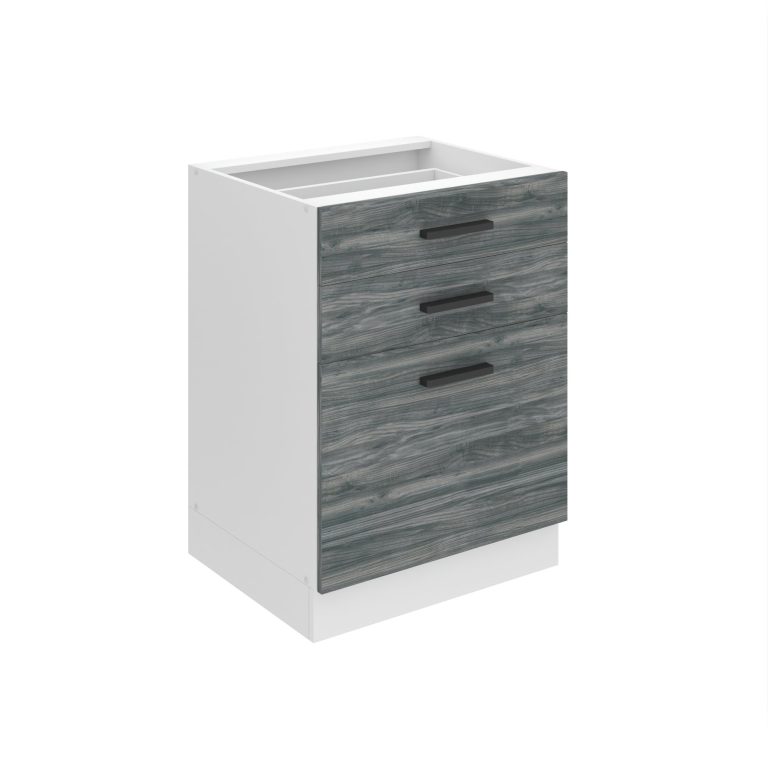 Kuchynská skrinka Belini Premium Full Version spodná so zásuvkami 60 cm šedý antracit Glamour Wood bez pracovnej dosky Výrobca