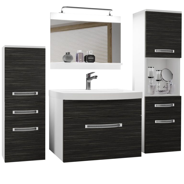 Kúpeľňový nábytok Belini Premium Full Version eben kráľovský + umývadlo + zrkadlo + LED osvetlenie Glamour 78 Výrobca