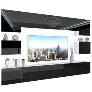 Obývacia stena Belini Premium Full Version  čierny lesk + LED osvetlenie Nexum 47 Výrobca