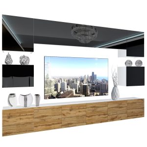 Obývacia stena Belini Premium Full Version čierny lesk / dub wotan + LED osvetlenie Nexum 51 Výrobca

