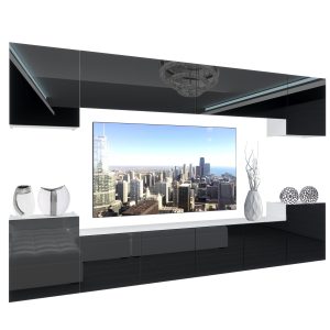 Obývacia stena Belini Premium Full Version čierny lesk+ LED osvetlenie Nexum 65 Výrobca
