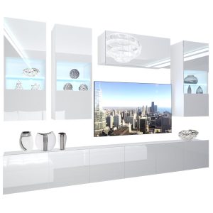 Obývacia stena Belini Premium Full Version biely lesk + LED osvetlenie Nexum 75 Výrobca