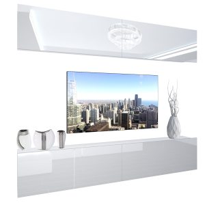 Obývacia stena Belini Premium Full Version biely lesk + LED osvetlenie Nexum 86 Výrobca