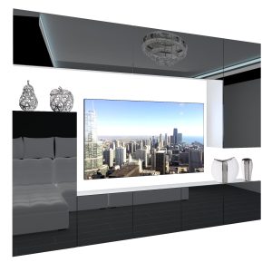 Obývacia stena Belini Premium Full Version čierny lesk + LED osvetlenie Nexum 125 Výrobca