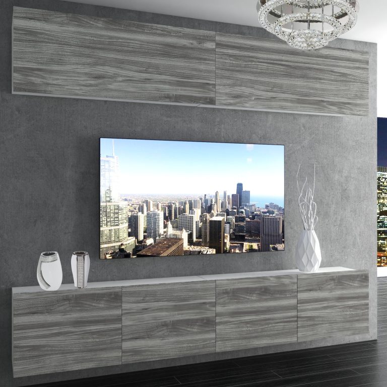 Obývacia stena Belini Premium Full Version šedý antracit Glamour Wood + LED osvetlenie Nexum 96 Výrobca